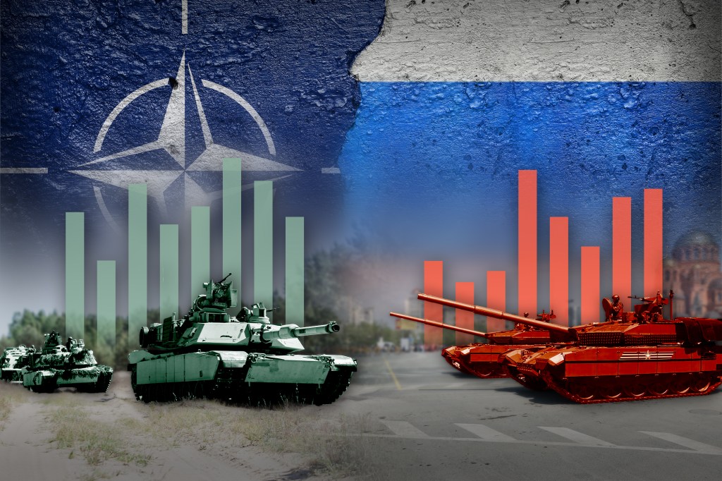 Dotările armatelor NATO europene și ale Rusiei. Colaj: Ion Mateș / Hotnews. Foto: Shutterstock