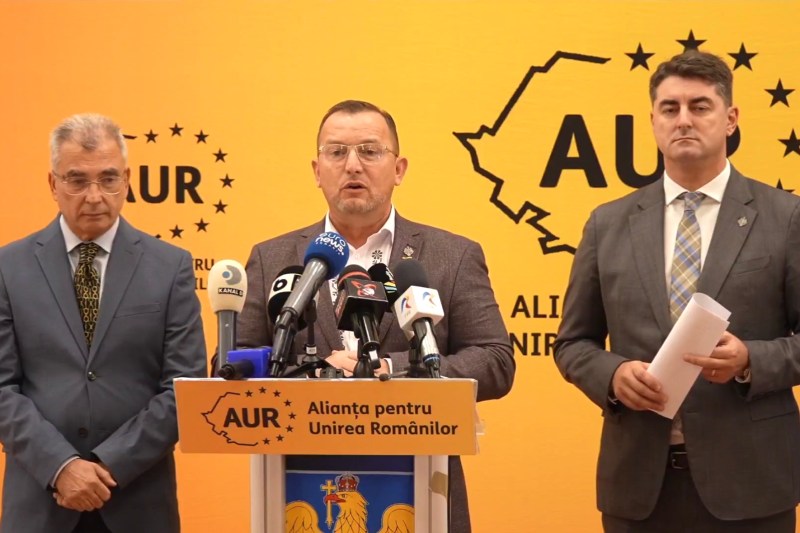 Deputatul Călin Matieș a anunțat că AUR depune o moțiune simplă împotriva lui Florin Barbu. Captură video: Facebook / Alianța pentru Unirea Românilor