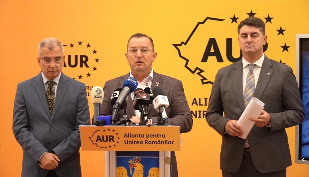 Deputatul Călin Matieș a anunțat că AUR depune o moțiune simplă împotriva lui Florin Barbu. Captură video: Facebook / Alianța pentru Unirea Românilor