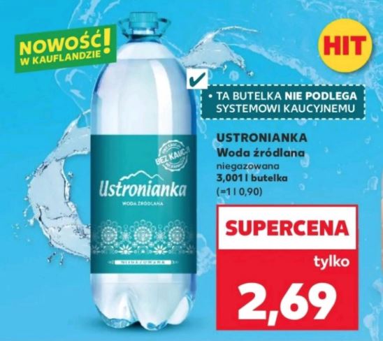 Kaufland a introdus în Polonia sticla de 3,001 litri pentru a ocoli noul sistem SGR. Compania a anunțat că a retras produsul de la vânzare