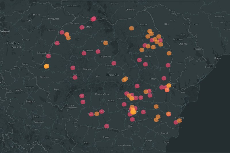 Harta femicidului în 2025. Colectare date: Snoop
