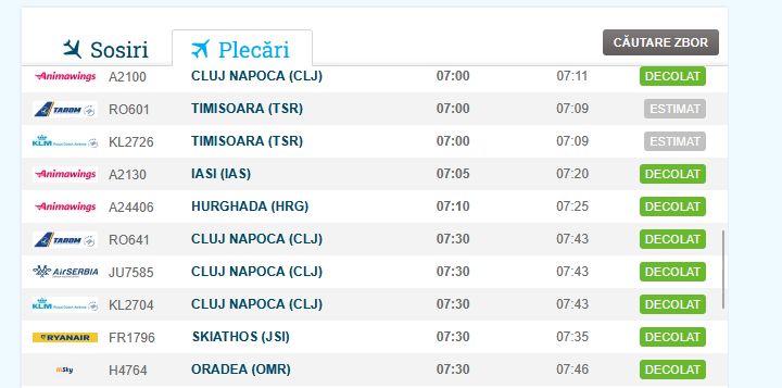 Aterizările de dimineață, normale pe aeroportul Otopeni. Primele avioane au decolat la timp