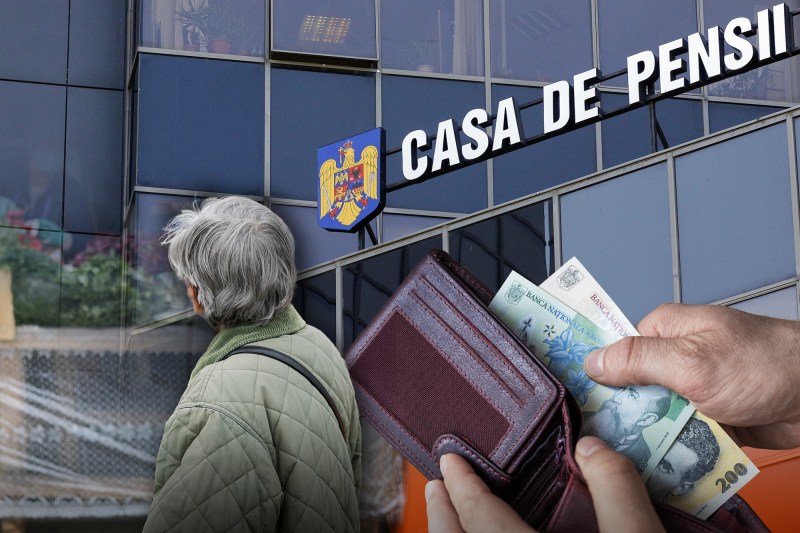 Plata pensiei. Colaj: Ion Mateș / Hotnews. Foto: Inquam Photos / Mălina Norocea și Shutterstock