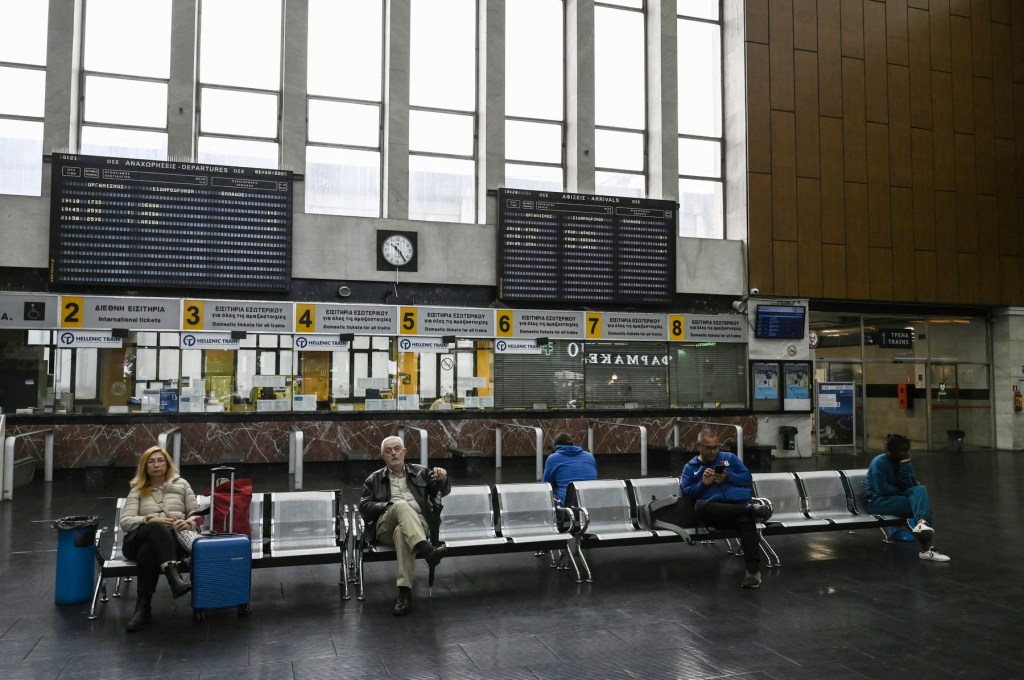 Grevă de 24 de ore în transportul în comun, Salonic, Grecia. Foto: Sakis Mitrolidis / AFP / Profimedia