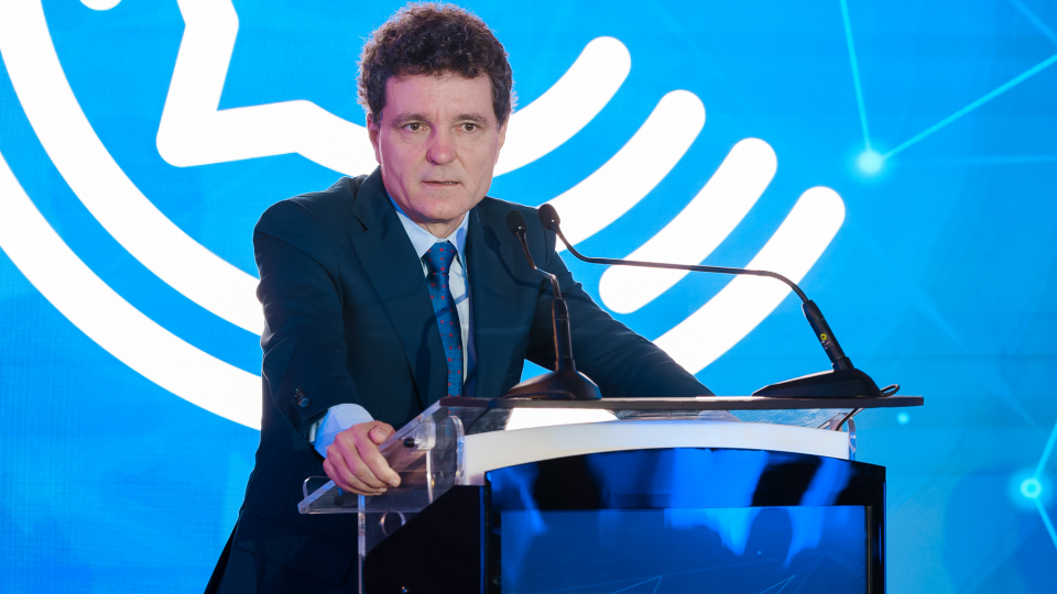 Nicușor Dan, la evenimentul organizat de patronate la care a participat vineri, 7 noiembrie 2025. Foto: Președinția României