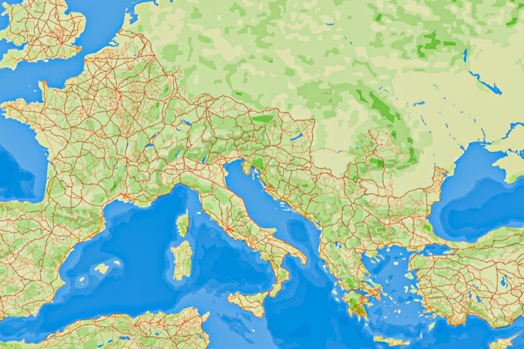 Drumurile din Imperiul Roman cartografiate în cadrul proiectului Itiner-e, FOTO: Captură de ecran de pe site-ul Itiner-e