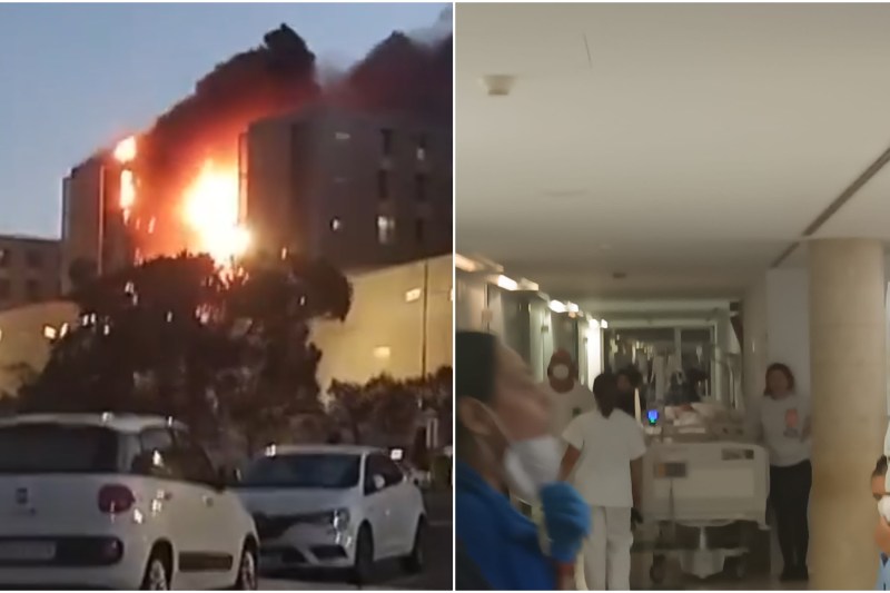 VIDEO Incendiu uriaș la un spital din Cartagena, sud-estul Spaniei. Pacienții și medicii au fost evacuați de urgență