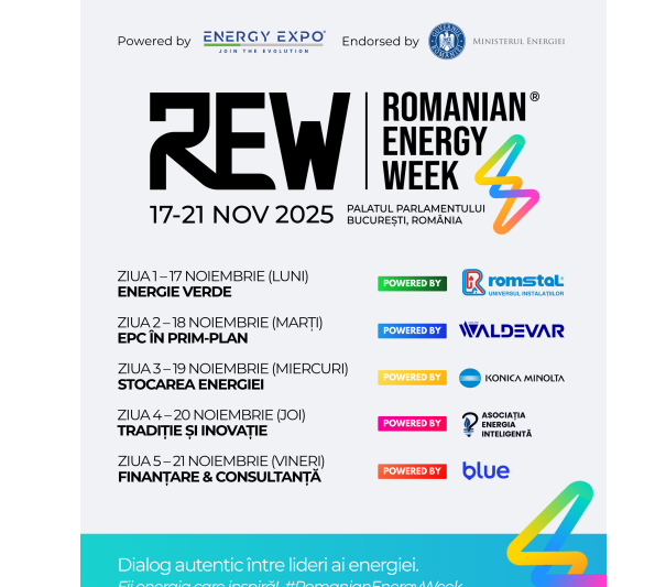 Începe ROMANIAN ENERGY WEEK 2025! 5 zile cu 5 teme relevante pentru sectorul energetic românesc