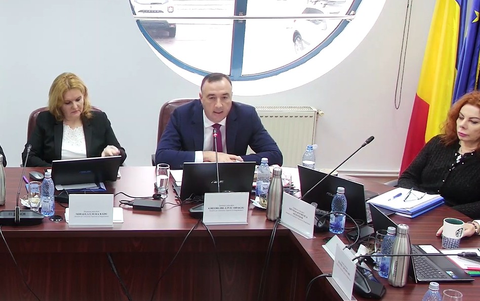 Liviu Odagiu, în timpul discursului său de azi, din ședința CSM. Foto: captură video CSM