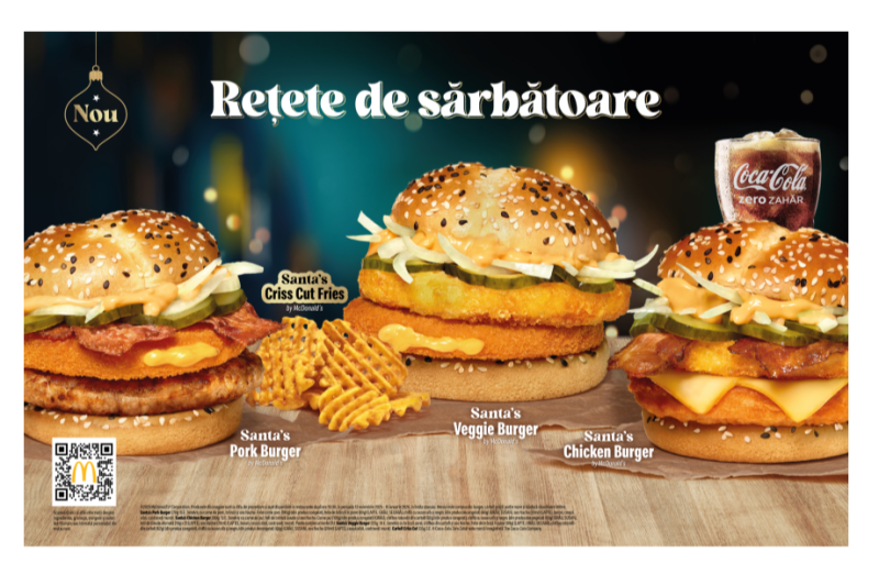 Gustul sărbătorilor de iarnă este aici: McDonald’s lansează noua ediție Winter Burgers și Criss Cut Fries