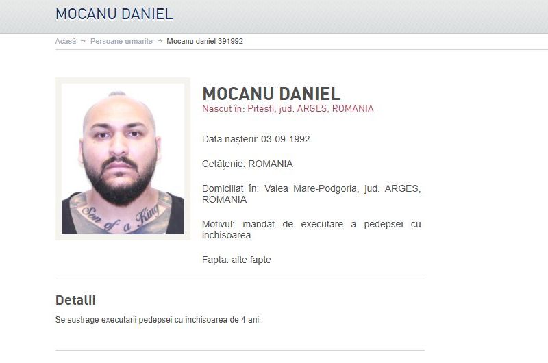 Dani Mocanu și fratele său, dați în urmărire de poliție după ce nu au fost găsiți de polițiștii care au mers să-i conducă la penitenciar