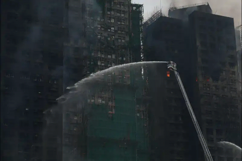 Incendiul din Hong Kong. Foto: Profimedia