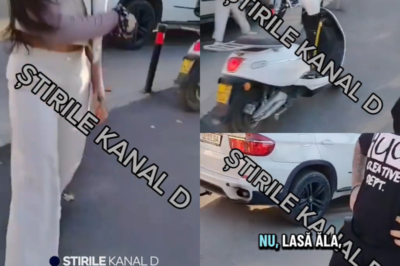 VIDEO Un livrator străin, agresat pe o stradă din Popești-Leordeni / O femeie îl lovește cu un cablu de încărcător și îl amenință: „Dacă suni la poliție, ce? Te bat” / Precizările IPJ Ilfov