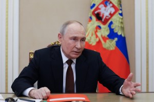 Vladimir Putin, în timpul ședinței Consiliului de Securitatea al Federației Ruse Foto: Profimedia