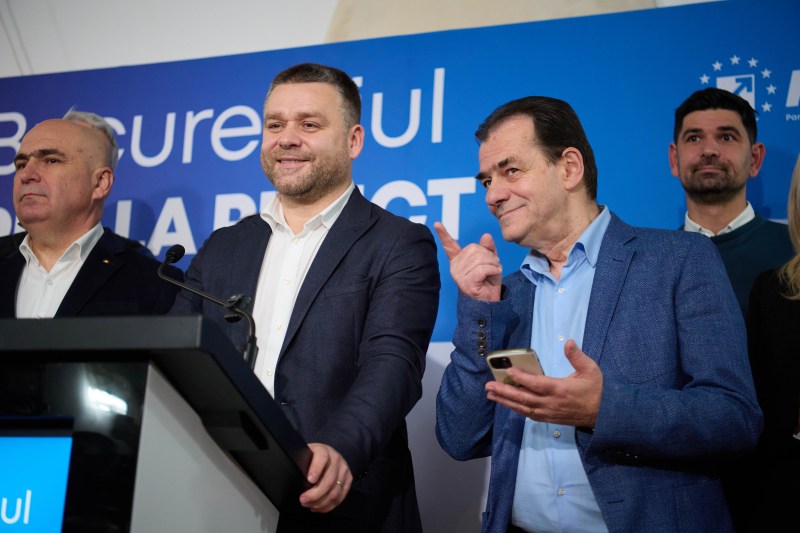 Ciprian CIucu face declarații la sediul PNL după închiderea alegerilor pentru Primăria Capitalei, 7 decembrie 2025. Inquam Photos / George Călin