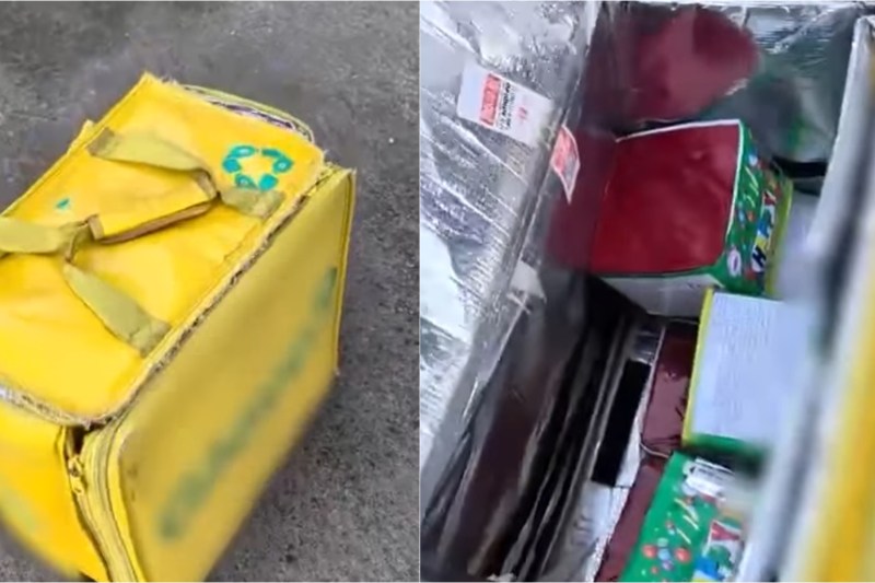 VIDEO Petarde ascunse într-o geantă de livrat mâncare, în București. „Am doi pe bancă care așteaptă. Merg să le aduc”