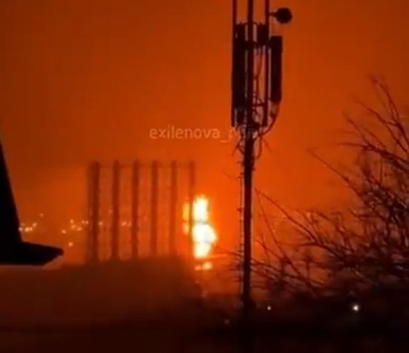 VIDEO Incendiu la rafinăria Tuapse, atacată peste noapte de ucraineni cu drone