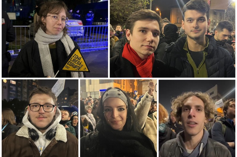 Manifestanți prezenți la protestul din fața sediului CSM, 10 decembrie 2025. Foto: HotNews / Adelina Mărăcine / Ștefania Gheorghe