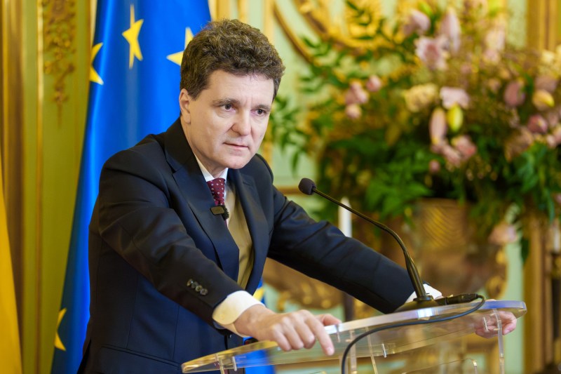 Nicușor Dan, declarații de presă în timpul vizitei în Franța Foto: Administrația Prezidențială