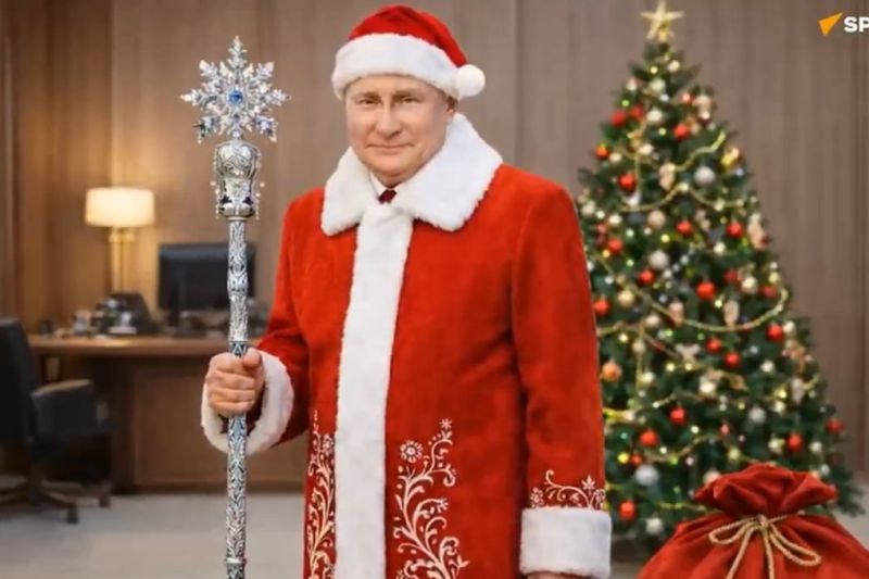 VIDEO Imagini AI virale cu Putin în chip de moș Crăciun. Le oferă cadouri liderilor lumii / „Cei neascultători vor primi ceea ce li se cuvine”