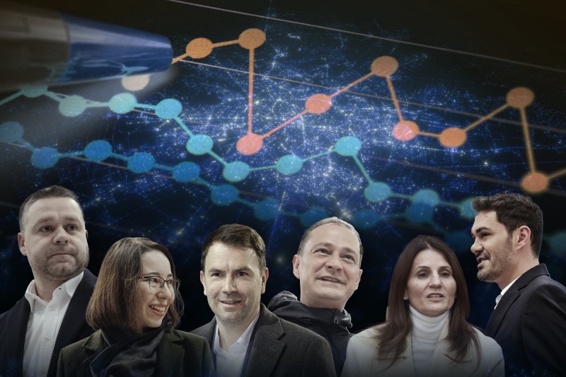 Sondajul Novel Research și rezultatele votului pentru Primăria Capitalei, 8 decembrie 2025. Foto: Dreamstime, Inquam Photos. Colaj: Ion Mateș / Hotnews