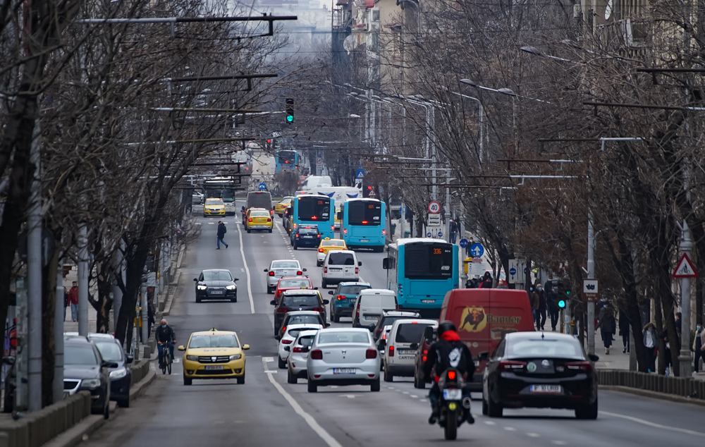 Trafic auto în București. Foto: Shutterstock