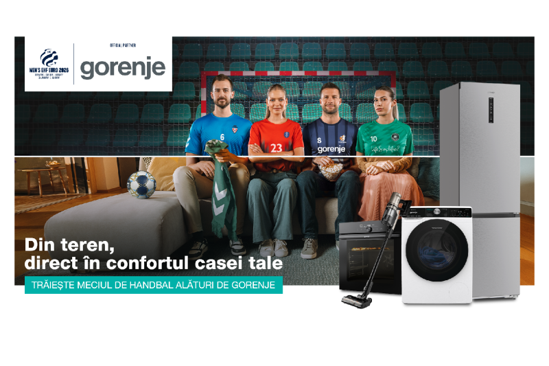 Gorenje este partener oficial al EHF EURO Masculin 2026. Campionatul European aduce în prim-plan elita handbalului