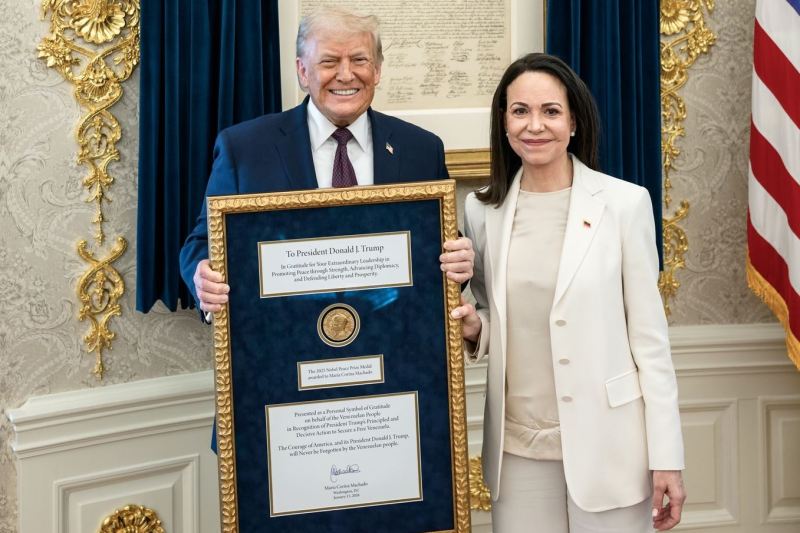 Trump a acceptat medalia Nobel de la Machado: „O femeie extraordinară”