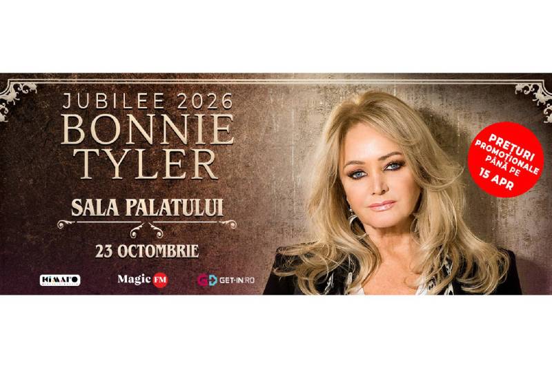 KIMARO Entertainment prezintă: BONNIE TYLER – Concert Jubileu | 50 de ani de carieră
