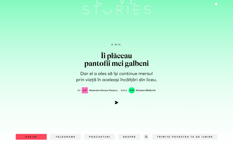 Îi plăceau pantofii mei galbeni. Dar a ales să își continue mersul prin viață în aceleași încălțări din liceu