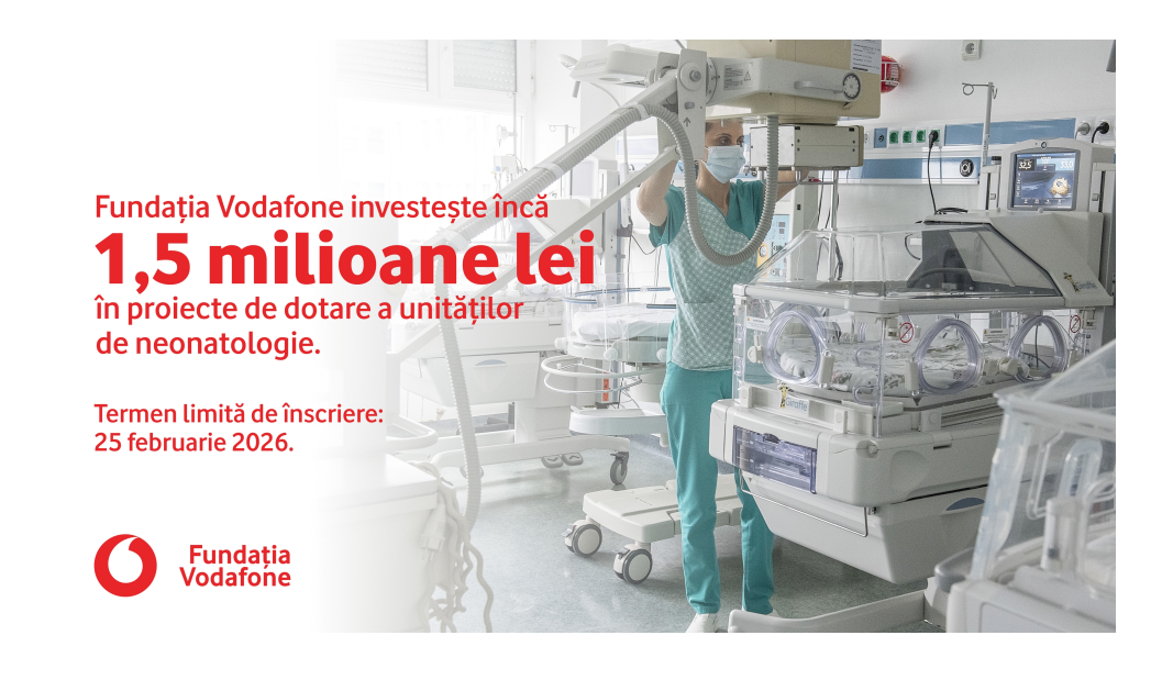 Fundația Vodafone investește 1,5 milioane lei în neonatologie