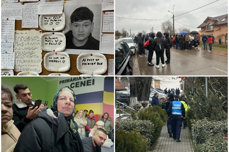 Imagini din Cenei, județul Timiș, acolo unde Mario, un băiat de 13 ani, a fost ucis cu brutalitate de alți 3 adolescenți