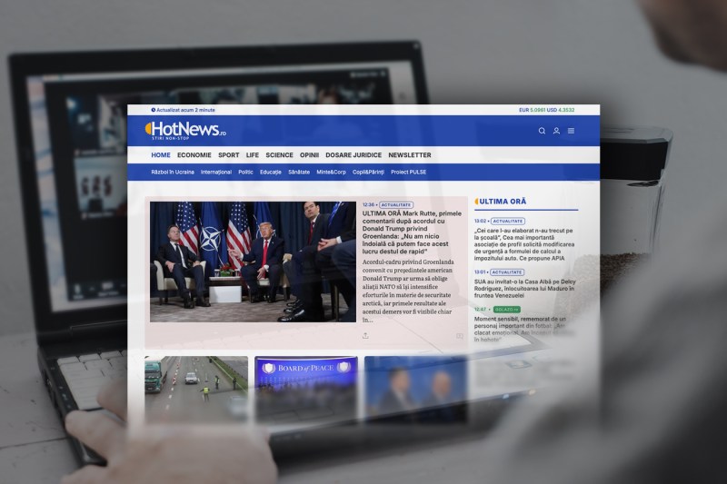 Pagina principală HotNews. Foto fundal: Dreamstime