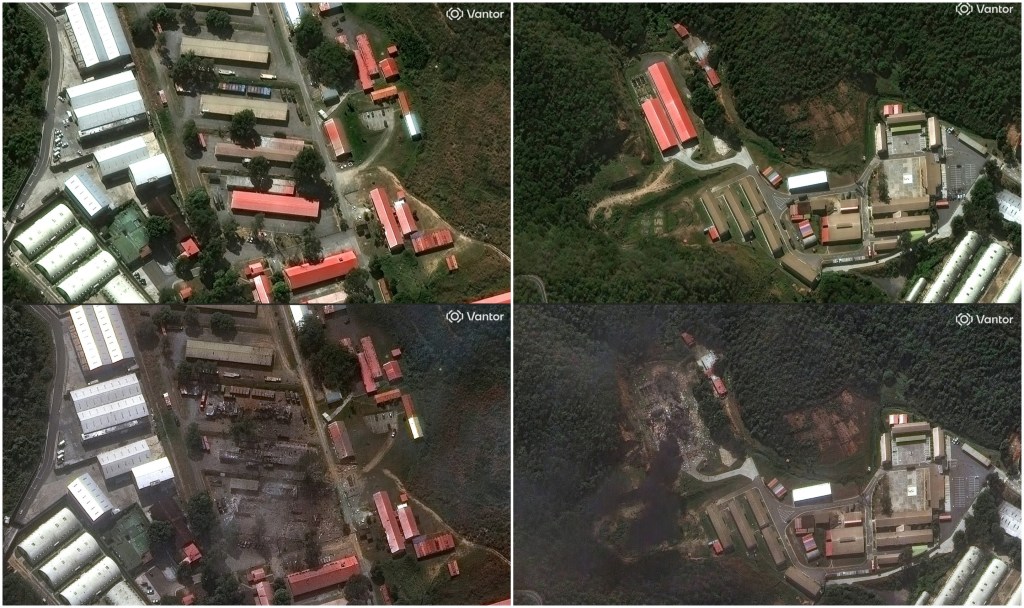 Imaginile din satelit arată amploarea distrugerilor atacului american asupra bazei militare din Venezuela în care era președintele Nicolas Maduro Foto: Profimedia