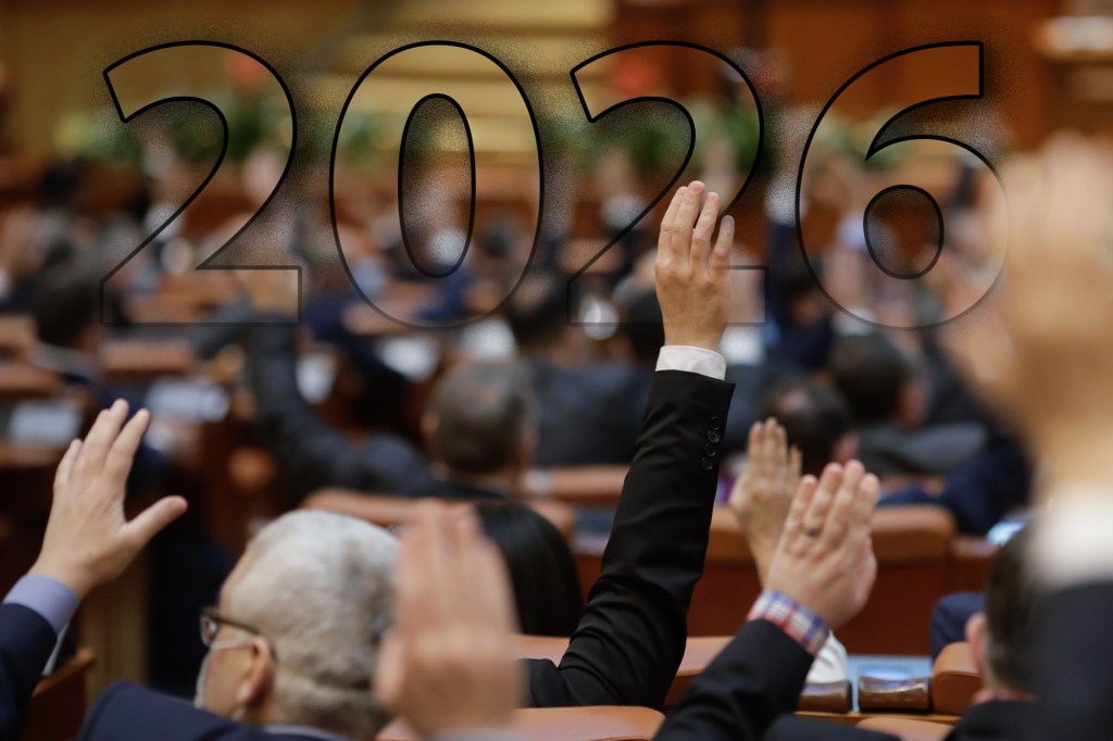 Sesiunea parlamentară din 2026. Foto: Cateyeperspective / Dreamstime. Grafică: Ion Mateș / HotNews