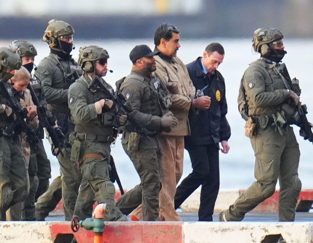 Nicolas Maduro, transportat de la centrul de detenție din New York către instanță Foto: Profimedia