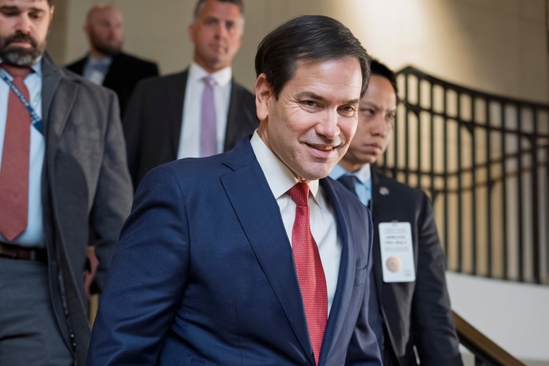 Secretarul de stat american Marco Rubio, înainte de întâlnirea cu ușile închise de la Capitoliu Foto: Profimedia