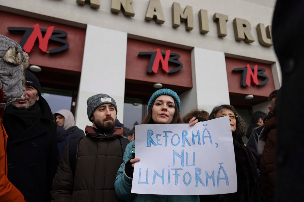 Protest la Teatrul Național / FOTO: Inquam Photos / Octav Ganea