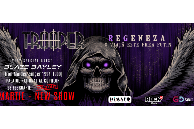 Concertul Trooper „Regeneza” se mută la Palatul Național al Copiilor și va mai avea o reprezentație