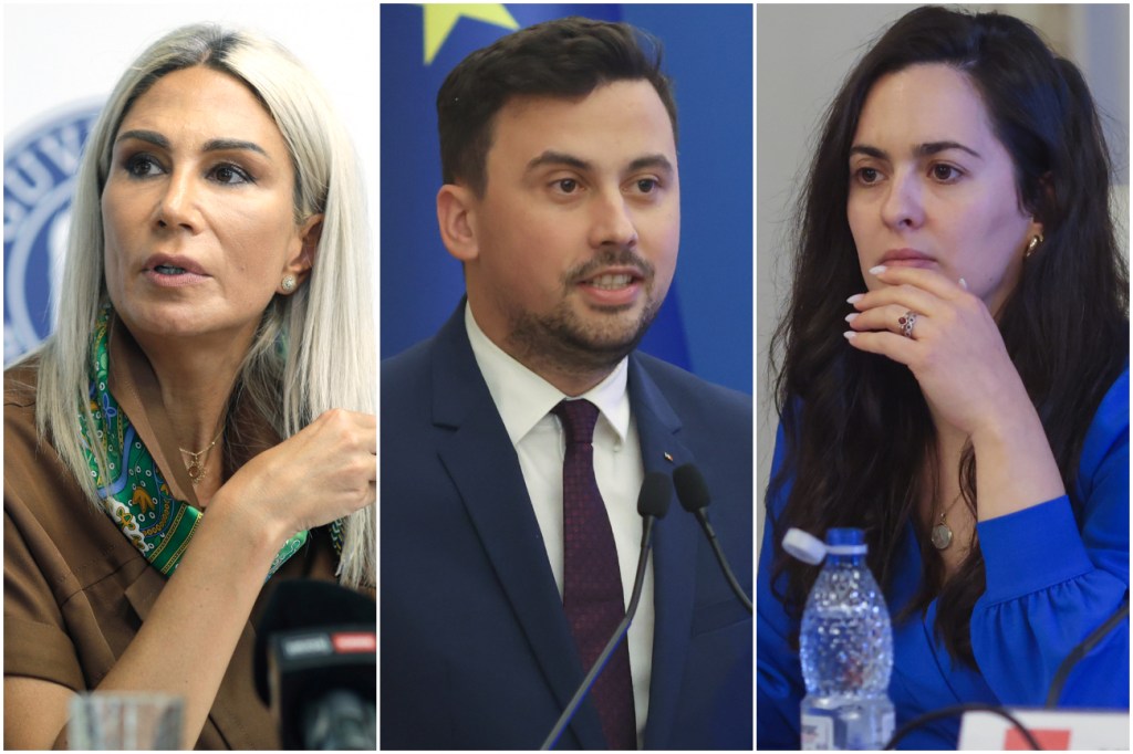 De la stânga: Raluca Turcan, Mihai Ghigiu și Diana Stoica. Foto: Inquam Photos