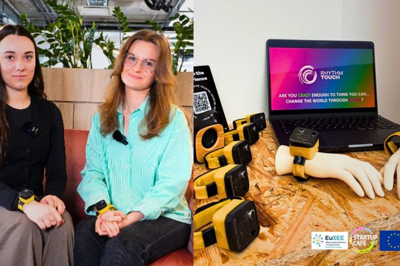 VIDEO. Brățara „magică” inventată de patru studente românce. Ajută persoanele cu deficiențe de auz să asculte muzică. A fost testată la Untold și premiată în Germania