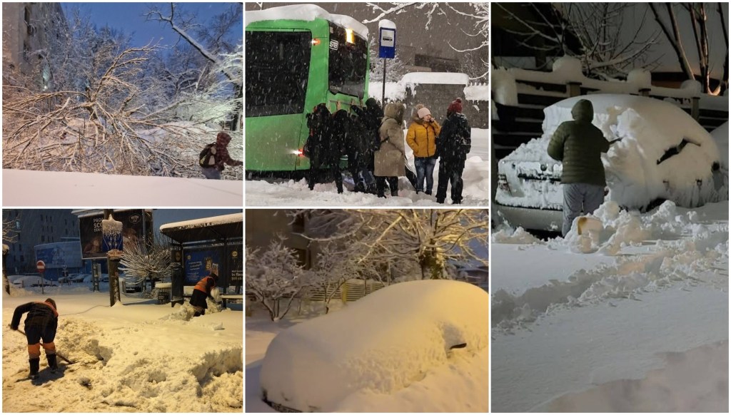 Urmările codului roșu de ninsori din București Foto: MeteoPlus, Info Trafic București si Ilfov - Facebook