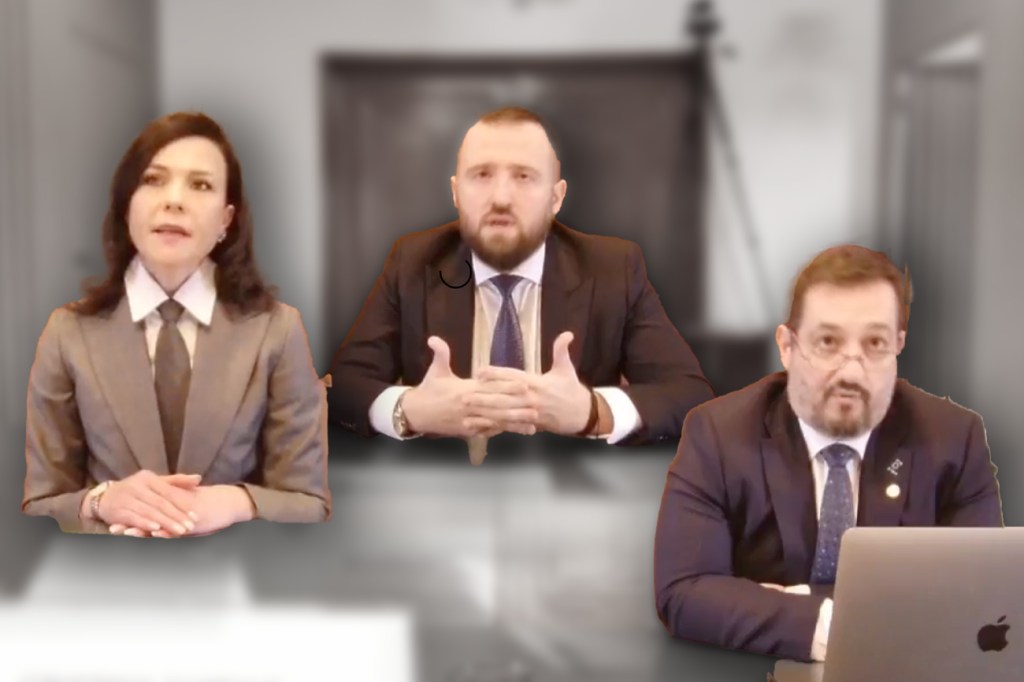 Cristina Chiriac, Marius Voineag și Bogdan Pîrlog. Foto: M. Justiției