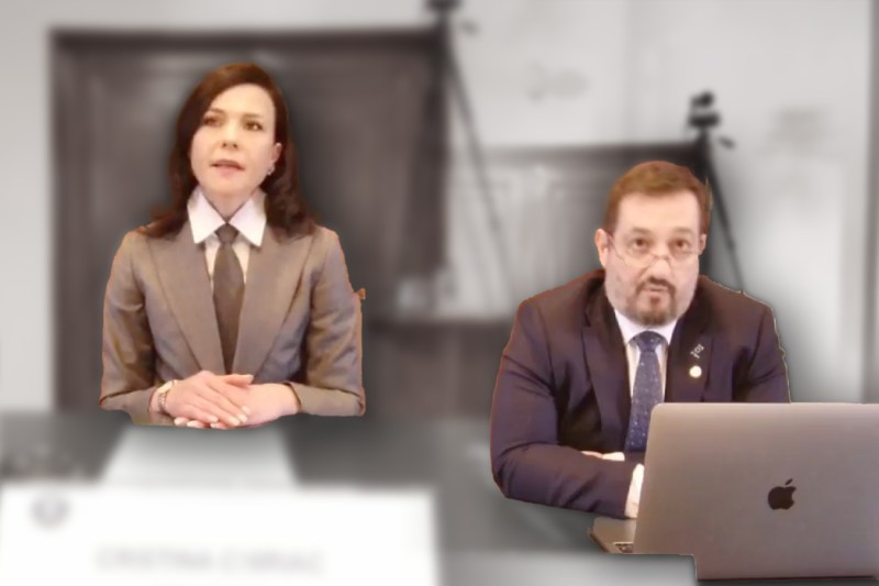 Cristina Chiriac și Bogdan Pîrlog. Foto: M. Justiției