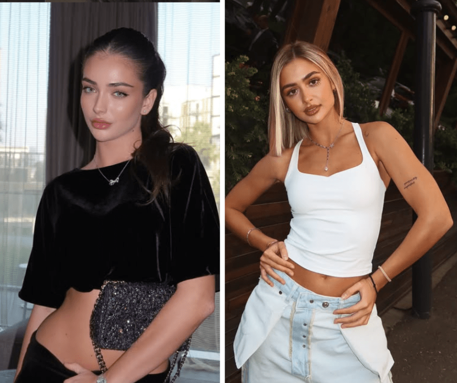 Creatoarele de conținut Andreea Bostănica (strânga) și Iuliana Beregoi (dreapta), care au urmăritori copii și adolescenți, sunt în centrul unui scandal în care s-a implicat și Poliția din Republica Moldova