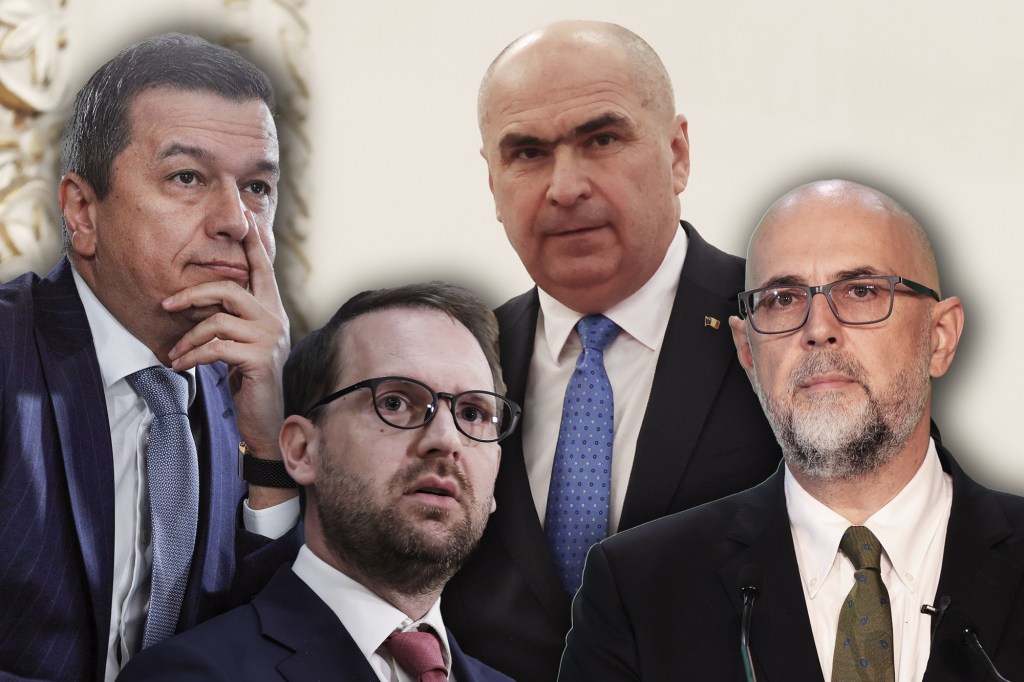Sorin Grindeanu, Dominic Fritz, Ilie Bolojan și Kelemen Hunor. Surse: Inquam Photos. Colaj: Ion Mateș / HotNews