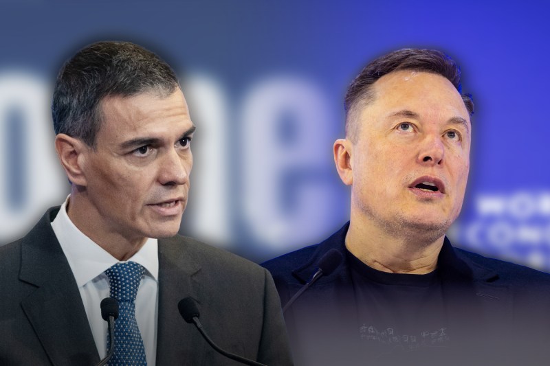 Pedro Sanchez și Elon Musk. Foto: Profimedia. Colaj: Ion Mateș / HotNews