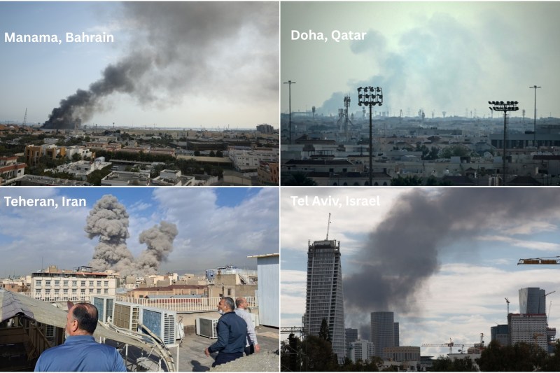 SUA și Israel au lansat, sâmbătă dimineață, un atac asupra Iranului, care a răspuns atacând baze americane din Golf Foto: Profimedia / Colaj HotNews