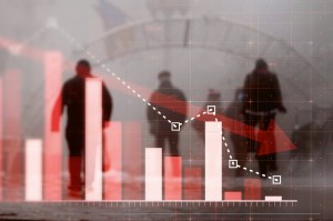 Recesiune, imagine ilustrativă. Foto: Shutterstock. Colaj: Ion Mateș / HotNews