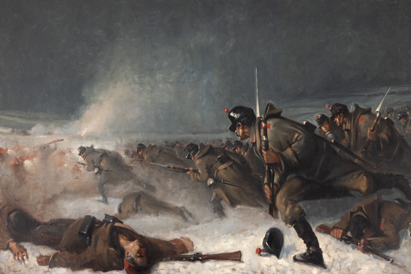 Una dintre replicile picturii „Atacul de la Smârdan” de Nicolae Grigorescu, în licitație la Artmark!